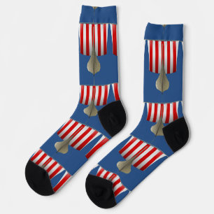 Wikingerschiff segelt Thunder_Cove Socken