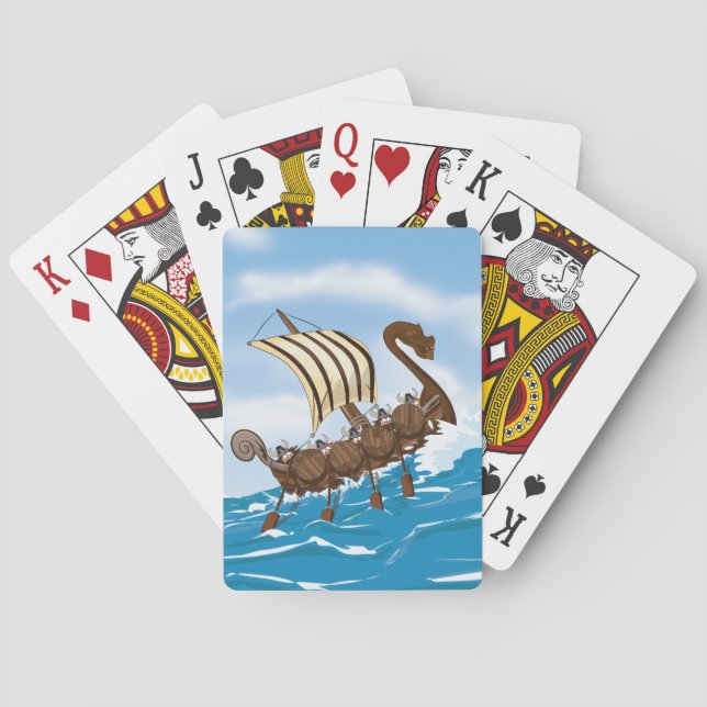 Wikingerschiff Spielkarten (Rückseite)
