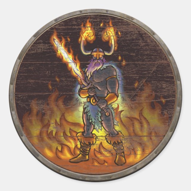 Wikingerschild-Aufkleber - Surtr Runder Aufkleber (Vorderseite)
