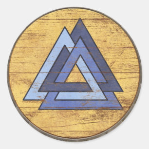 Wikingerschild-Aufkleber - Valknut Runder Aufkleber