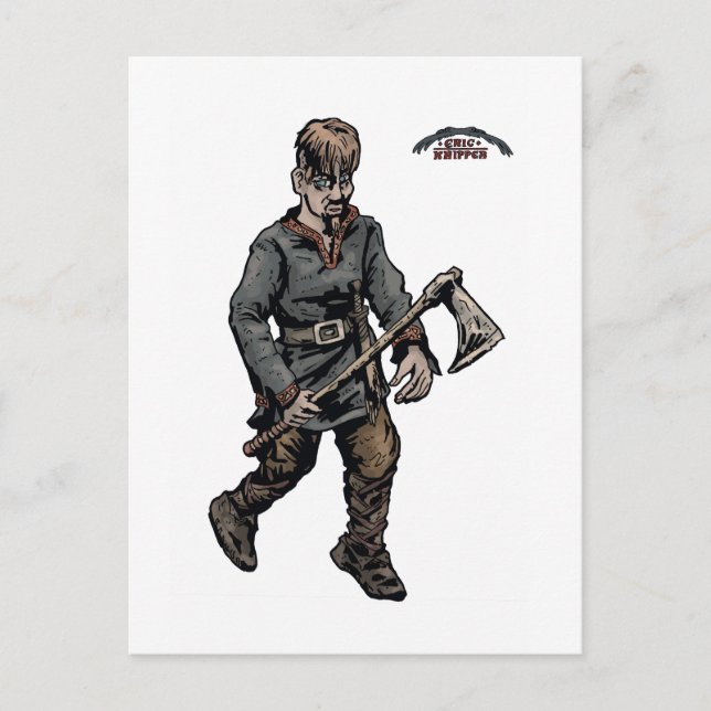 Wikingkrieger Postkarte (Vorderseite)