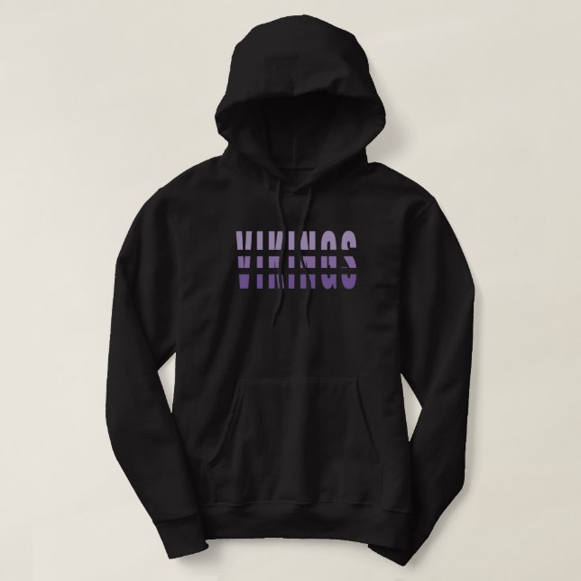Wikings Moderne Schrift Hoodie (Design vorne)