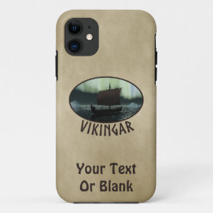 Wikingschiff und Nordlichter iPhone 11 Hülle