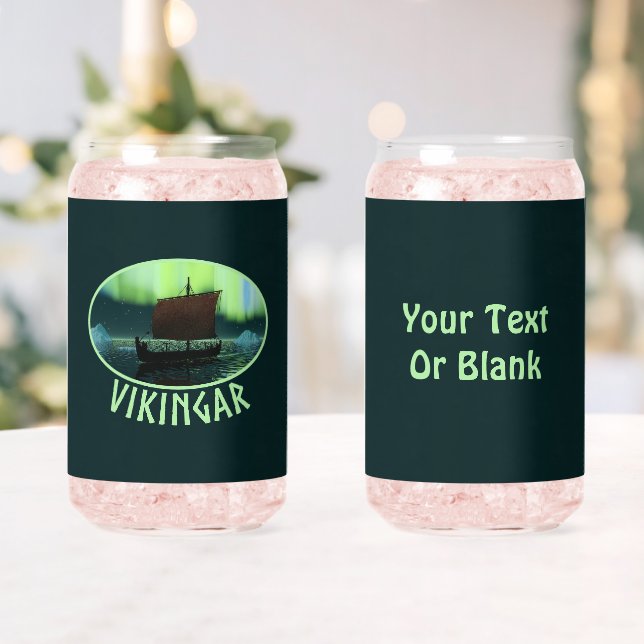 Wikingschiff und Nordlichter Dosenglas (Insitu (Hochzeit))