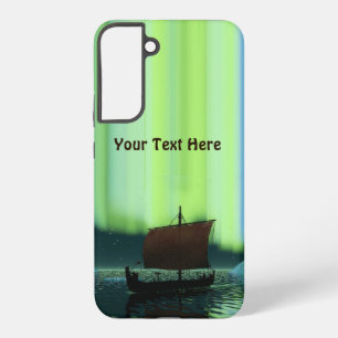 Wikingschiff unter Nordlicht Samsung Galaxy Hülle