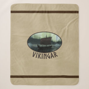 Wikingschiff unter Nordlicht Sherpadecke