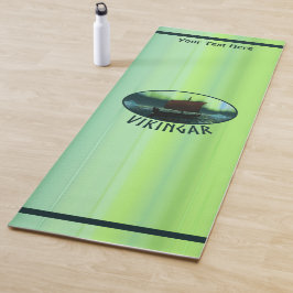 Wikingschiff unter Nordlicht Yogamatte