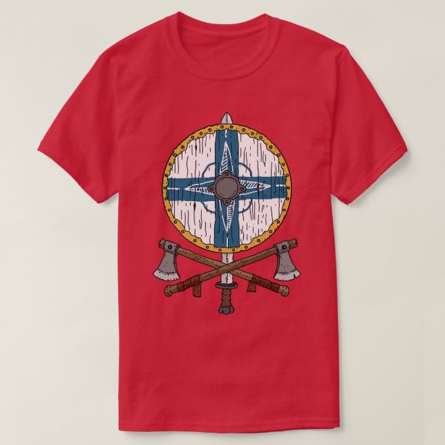 Wikingschild Finnland NATO-Emblem T-Shirt (Design vorne)