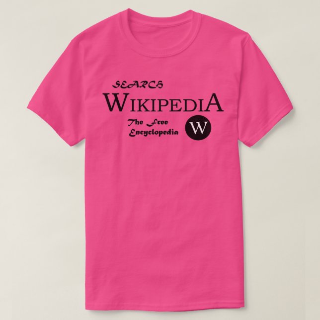 WIKIPEDIA DIE KOSTENLOSE ENCYCLOPEDIA T-Shirt (Design vorne)