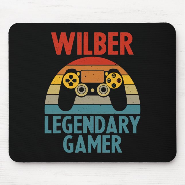 Wilber Geschenk Name Personalisiert Lustig Gaming  Mousepad (Vorne)
