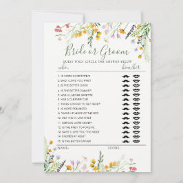 Wilblumen Brie oder Groom Spiel voll editierbare K Einladung