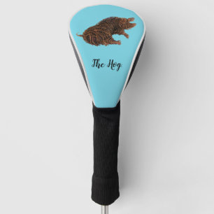 Wilbur - ein erkennendes Schwein. Golf Headcover