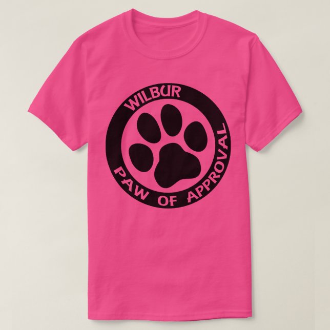 Wilbur Paw der Genehmigung schwarz T-Shirt (Design vorne)