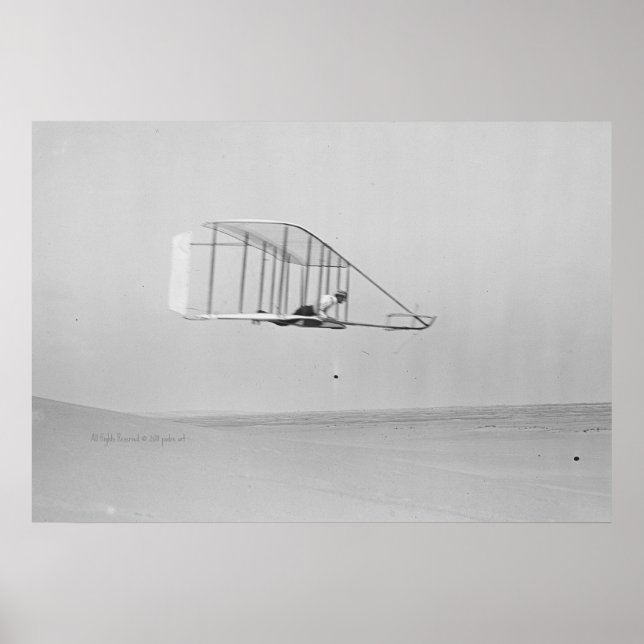 Wilbur Wright in Level Glide Poster (Vorne)