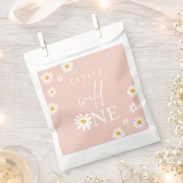 Wild 1. Geburtstag Party Bohemisch Retro Daisy Geschenktütchen (Ausgeschnitten)