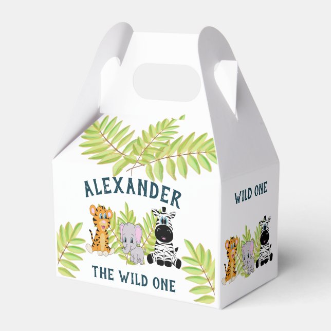 Wild 1. Geburtstagstiere Vielen Dank Geschenkschachtel (Vorderseite)