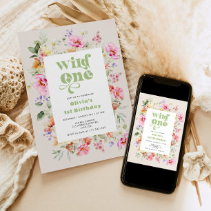 Wild 1. Wildblume Einladung