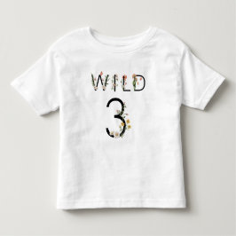 Wild 3 Wildblumen 3. Geburtstag Kleinkind T-shirt