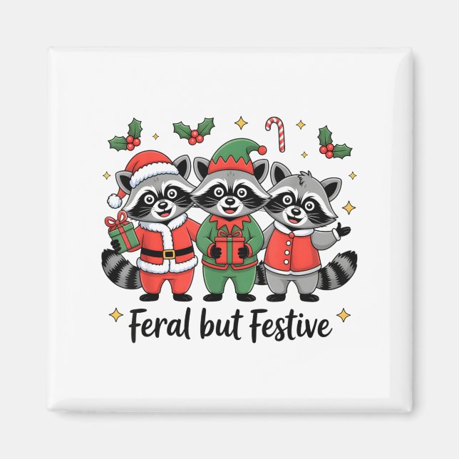 Wild aber festlich lustiges Weihnachten Süßer Wasc Magnet (Vorne)