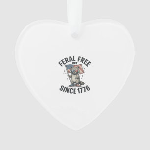Wild aber frei seit 1776 Waschbär Patriotisches Sh Ornament