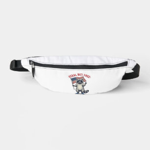 Wild aber freies patriotisches Waschbär-Vintage-Sh Bauchtasche