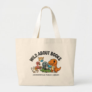 Wild About Books Large Jumbo Stoffbeutel