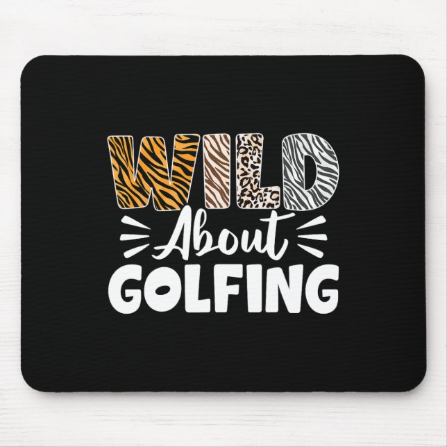 Wild About Golfing Animals Muster Golfer Leopard  Mousepad (Vorne)