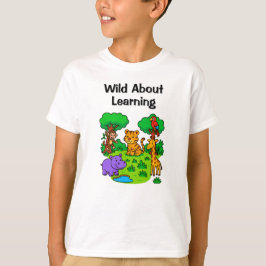 Wild About Learning –Jungle  Design for Kids T-Shirt