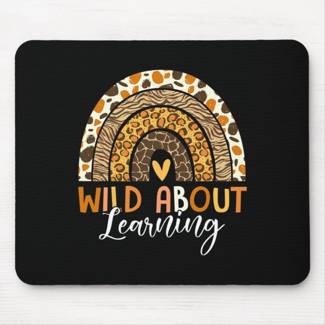 Wild About Learning Lehrer Byck Zur Schule Leopard Mousepad (Vorne)