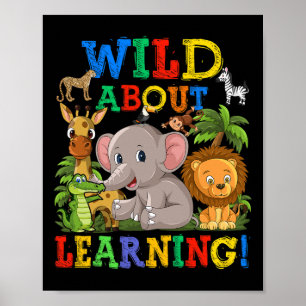 Wild About Learning Safari-Tiere Dschungel Zurück Poster