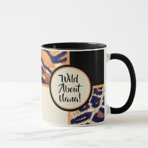 Wild about Nana cadeau Poster de animal Mug