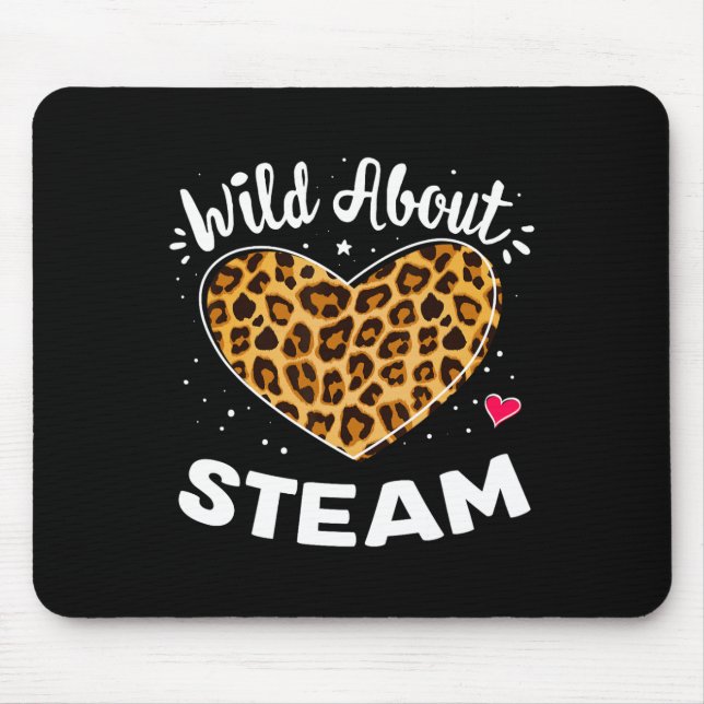 Wild About Steam Leopard Squad Stem Byck Zur Schul Mousepad (Vorne)