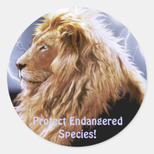 Wild Africa Tierfreunde Big Five Runder Aufkleber