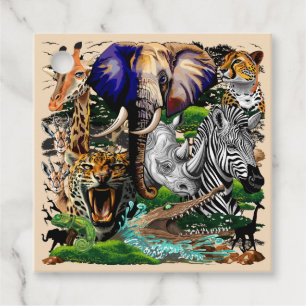 Wild afrikanische Savanna Tiere Geschenkanhänger
