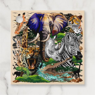 Wild afrikanische Savanna Tiere Geschenkanhänger