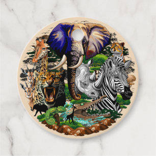 Wild afrikanische Savanna Tiere Geschenkanhänger