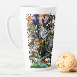 Wild afrikanische Savanna Tiere Milchtasse