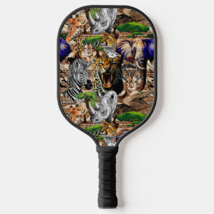 Wild afrikanische Savanna Tiere Pickleball Schläger