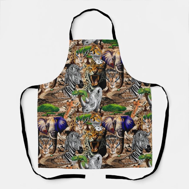 Wild afrikanische Savanna Tiere Schürze (Vorderseite)