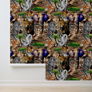 Wild afrikanische Savanna Tiere Tapete