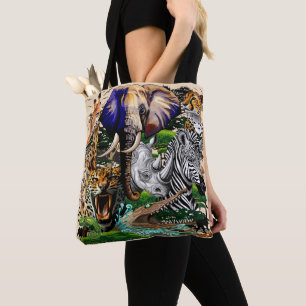 Wild afrikanische Savanna Tiere Tasche