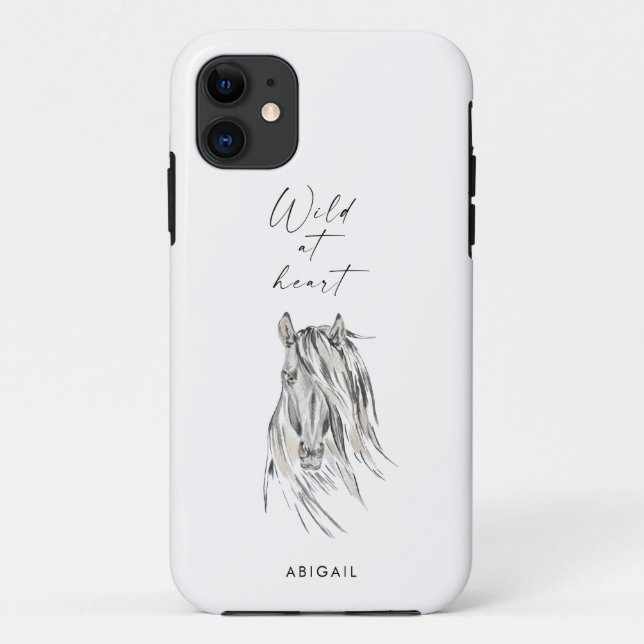 Wild am Herz Custom Horse Case-Mate iPhone Hülle (Rückseite)