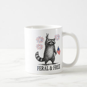 Wild & Amp; Freie Patriotische Racoon Ferry und Kaffeetasse