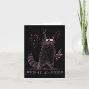 Wild & Amp; Freie Patriotische Racoon Ferry und Karte