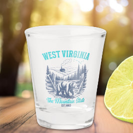 Wild and Scenic West Virginia State Pride  Schnapsglas