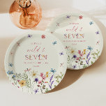 Wild and Seven Wildflower 7th Birthday Party Pappteller<br><div class="desc">This is a Wild and Seven Wildflower Wild Flower 7th Birthday Party Paper Plates!</div>