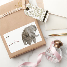 Wild Animal Art Elephant Custom Rechteckiger Aufkleber
