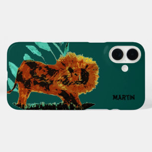 Wild Animal Art Lion Personalisiert iPhone 16 Plus Hülle