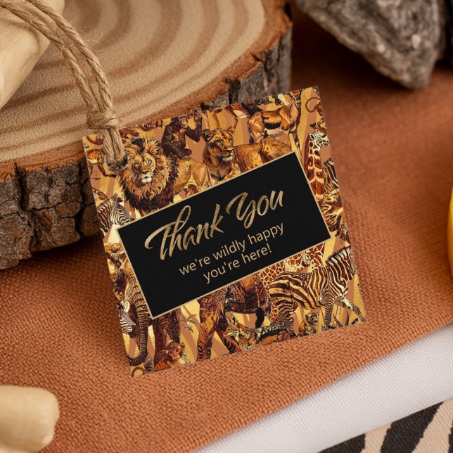 Wild Animal Collage Bachelorette Vielen Dank, ID11 Geschenkanhänger (Von Creator hochgeladen)