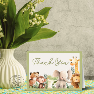 Wild Animal Danke-Card Dankeskarte